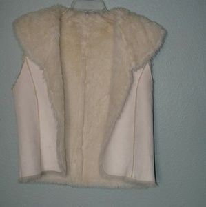 Gorgeous ivory faux leather vest!